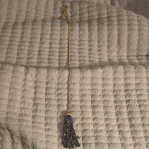 Elegant Gold and Black Beaded Necklace